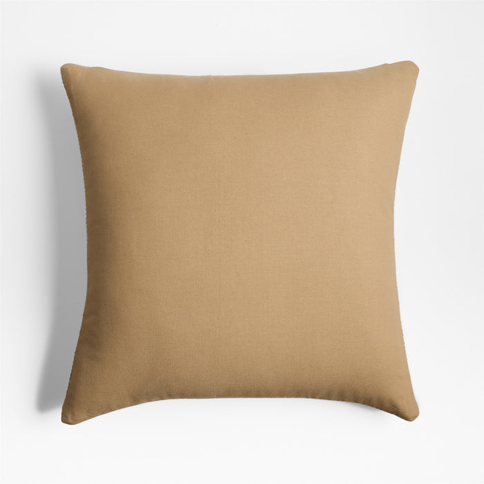 Fedo Wool Blend 20"x20" Camel Tan Throw Pillow Cover