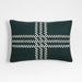 Spruce Green Felted Wool Plaid 22"x15" Holiday Throw Pillow Cover
