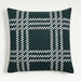 Spruce Green Felted Wool Plaid 23"x23" Holiday Throw Pillow Cover