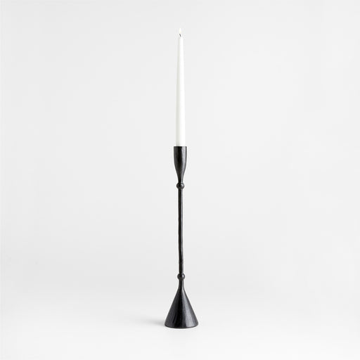 Ferric Medium Black Metal Taper Candle Holder