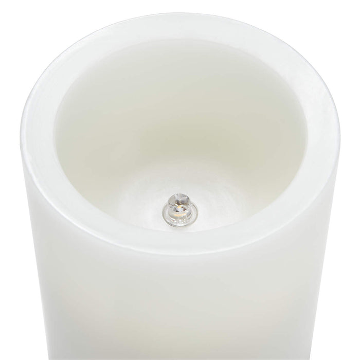 Warm White Flameless 3"x4" Wax Pillar Candle