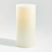 Warm White Flameless 4"x8" Wax Pillar Candle