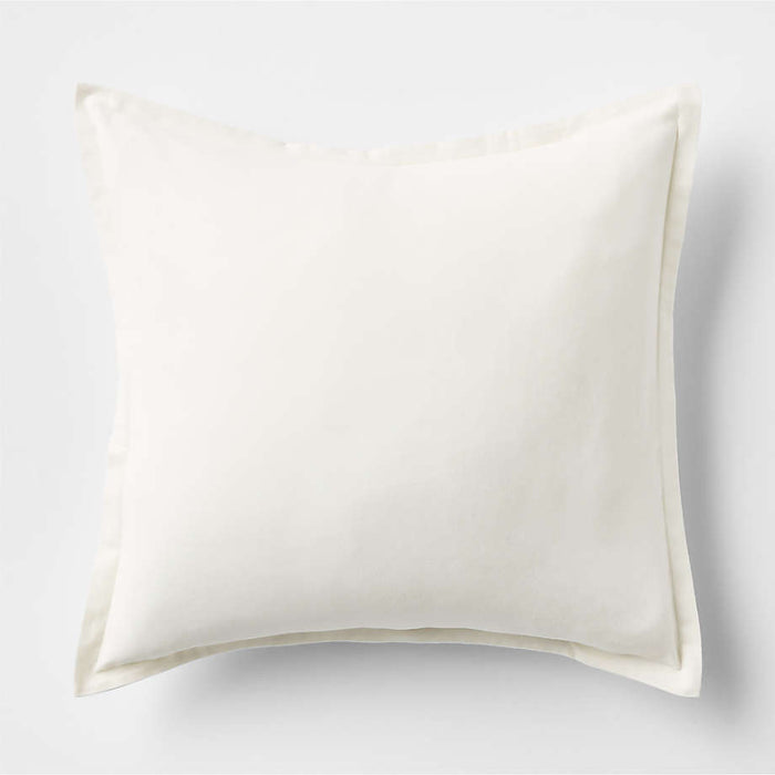 Cozysoft Organic Flannel Arctic Ivory Euro Pillow Sham