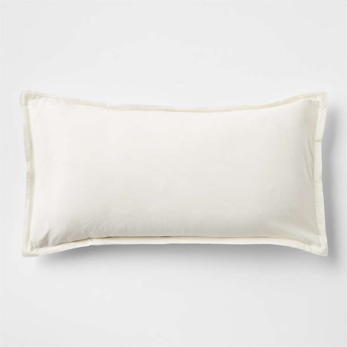 Cozysoft Organic Flannel Arctic Ivory King Pillow Sham