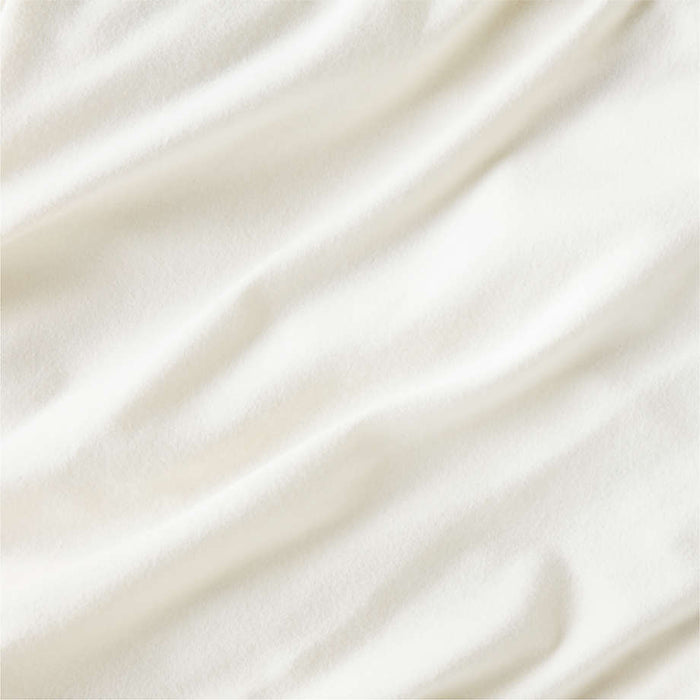 Cozysoft Organic Flannel Arctic Ivory Queen Bed Sheet