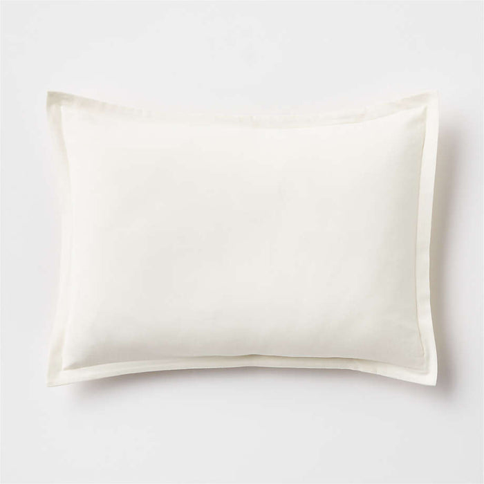 Cozysoft Organic Flannel Arctic Ivory Standard Pillow Sham