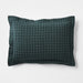 Organic Cotton Flannel Spruce Green Standard Windowpane Pillow Sham Cover