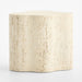 Fleur Faux Travertine Resin 24" Side Table