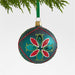 Flourish Green & Red Glitter Glass Ball Christmas Tree Ornament