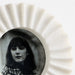 Fluted White Marble 3" Round Picture Frame