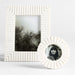 Fluted White Marble 3" Round Picture Frame