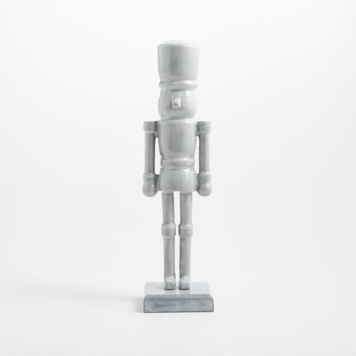 French White Metal Nutcracker Large 18"