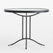 Galleria 35" Metal and Glass Top Outdoor Bistro Dining Table Set