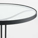 Galleria 35" Metal and Glass Top Outdoor Bistro Dining Table Set