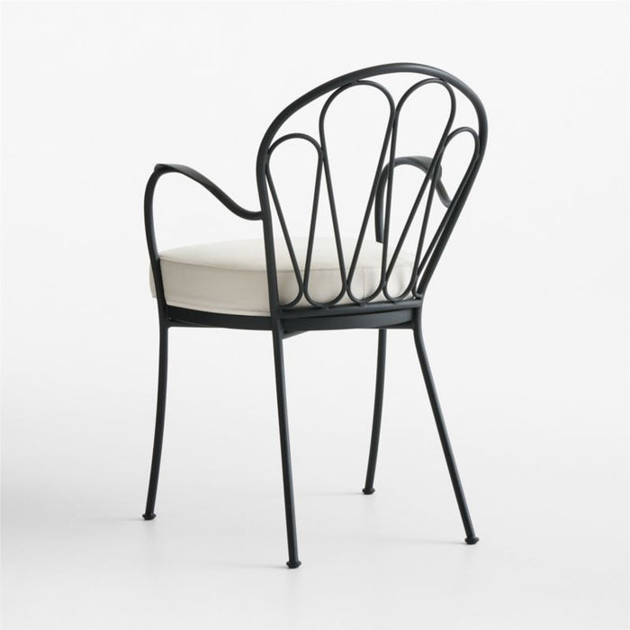 Galleria Metal Outdoor Dining Armchair with Cushion