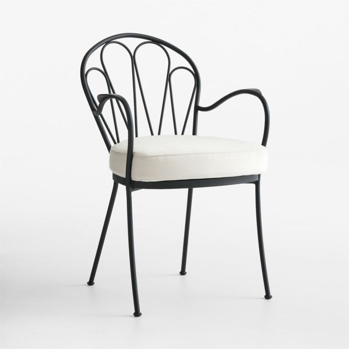 Galleria Metal Outdoor Dining Armchair with Cushion
