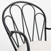 Galleria 35" Metal and Glass Top Outdoor Bistro Dining Table Set