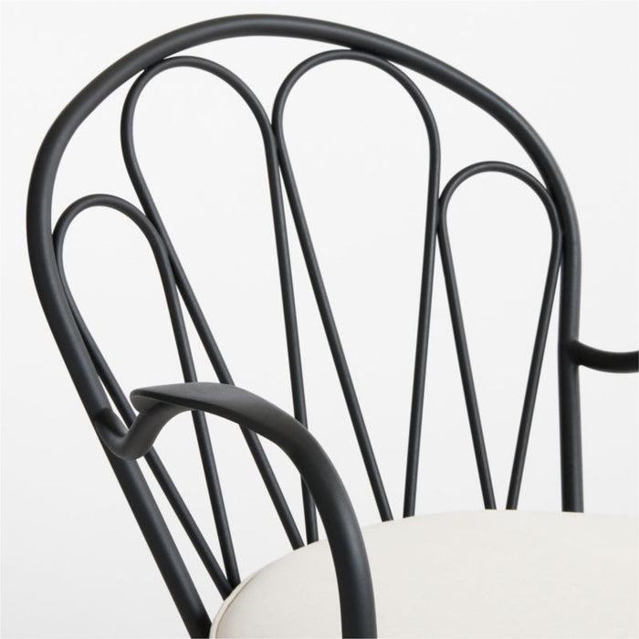 Galleria Metal Outdoor Dining Armchair with Cushion