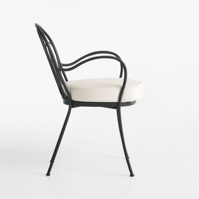 Galleria Metal Outdoor Dining Armchair with Cushion