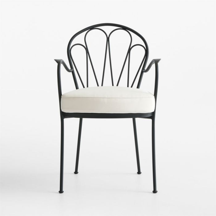 Galleria Metal Outdoor Dining Armchair with Cushion