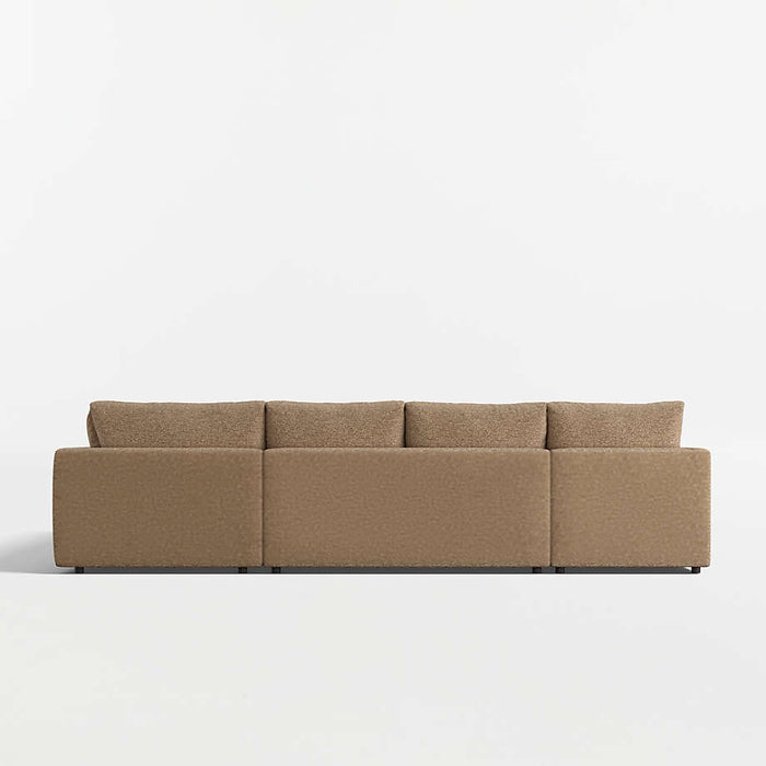 Gather Deep 4-Piece L-Shaped Sectional Sofa with Chaise Lounge