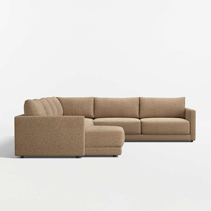 Gather Deep 4-Piece L-Shaped Sectional Sofa with Chaise Lounge