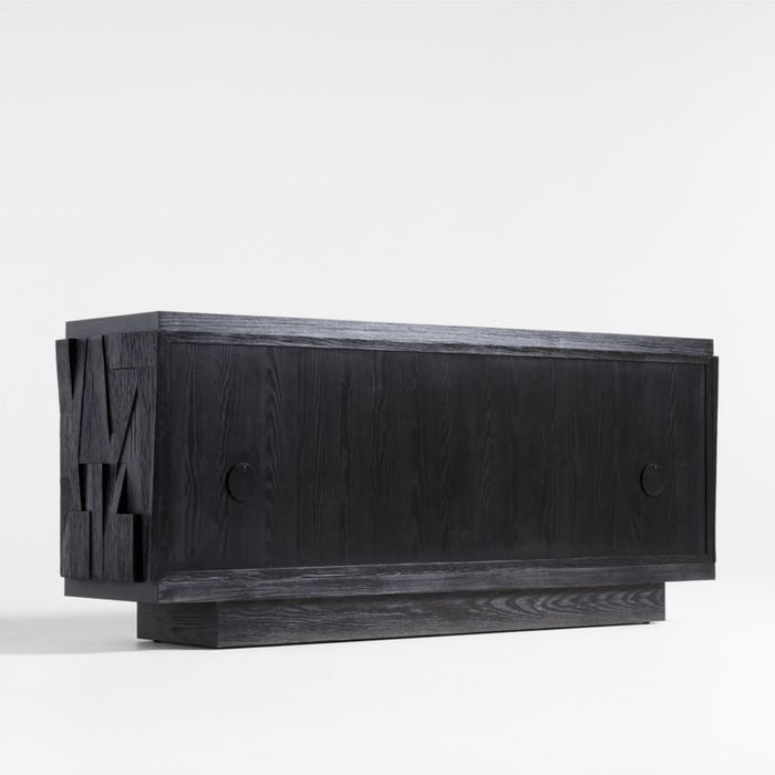 Gerhard Black Wood and Resin Storage Credenza