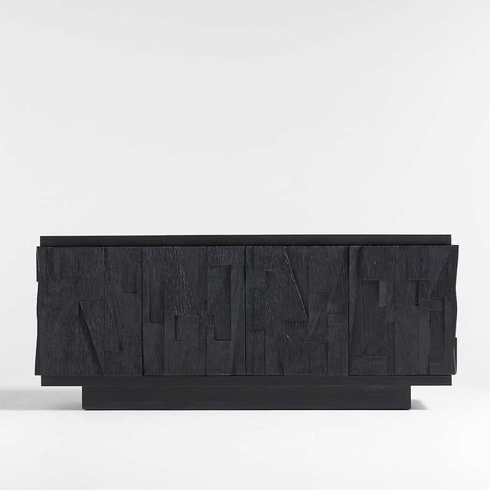 Gerhard Black Wood and Resin Storage Credenza