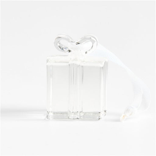 Glass Present Christmas Tree Ornament