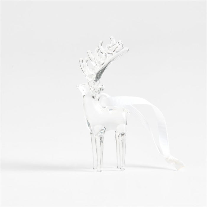 Glass Reindeer Christmas Tree Ornament