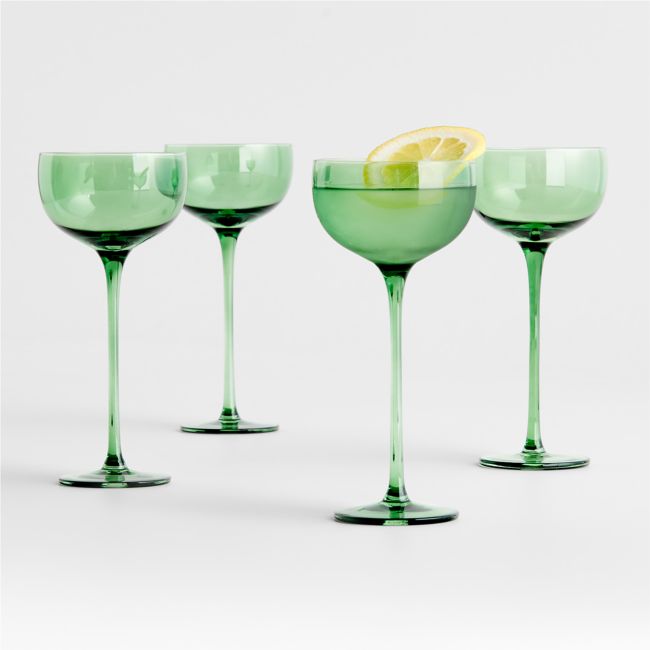 Green Aperitif Glass Set of 4