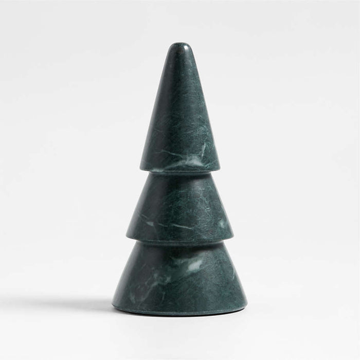 Medium Green Marble Christmas Tree 9"