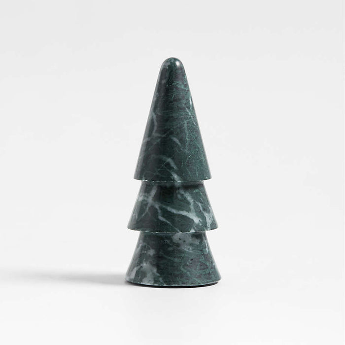 Small Green Marble Christmas Tree 7"