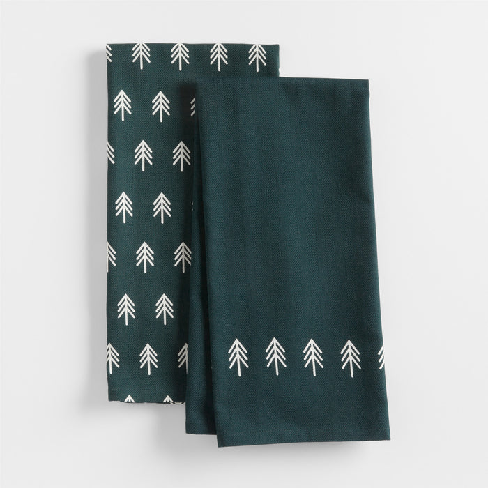 Green Trees Organic Cotton Dish Towels, Set of 2