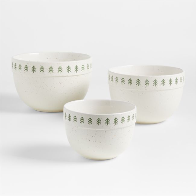 Green Trees Mixing Bowls Set of 3