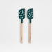 Green Trees Silicone and Wood Mini Spatulas, Set of 2
