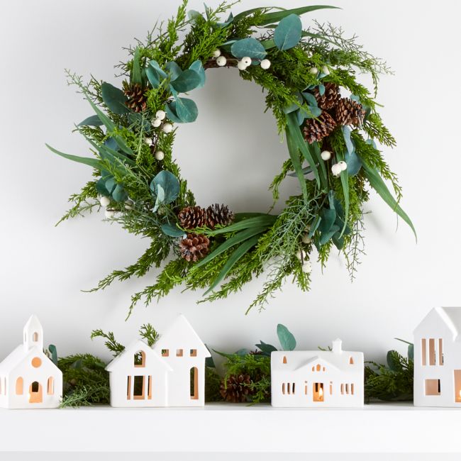 White Ceramic Holiday Split Level