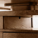 Greye 60" Ash Brown Burl Wood Desk with Swivel Drawers
