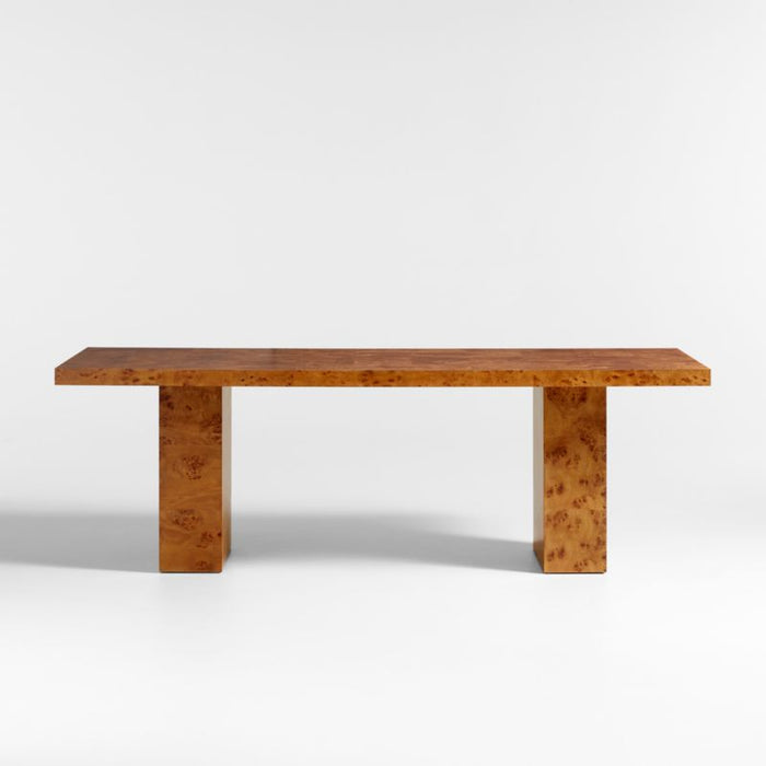 Ambrose 92" Mappa Burl Wood Dining Table