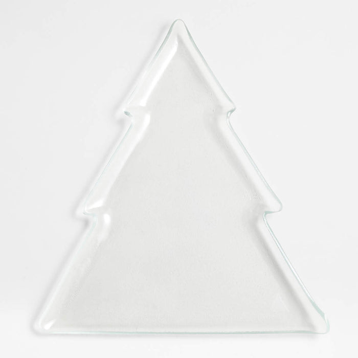 Hammered Glass Tree Platter