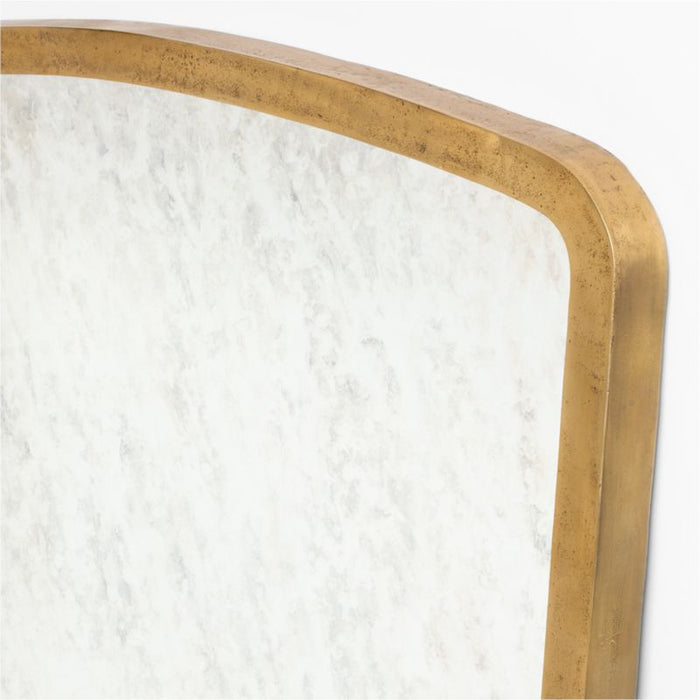 Harrington Brass Patina Metal Floor Mirror 75"x40"