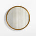 Harrington Brass Patina Round Metal Wall Mirror 36"