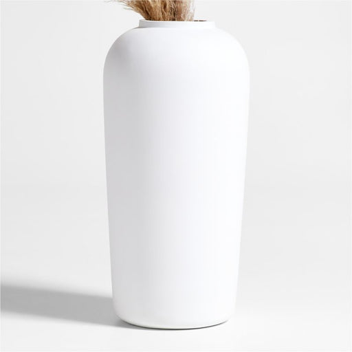 Haven White Cement Vase