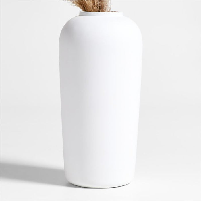 Haven White Cement Vase