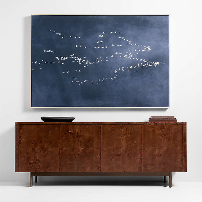 Mota 80" Dark Burl Wood Storage Media Console