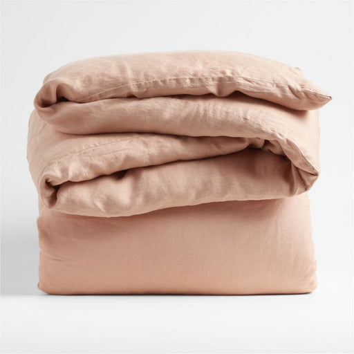 New Natural Hemp Terracotta King Duvet Cover