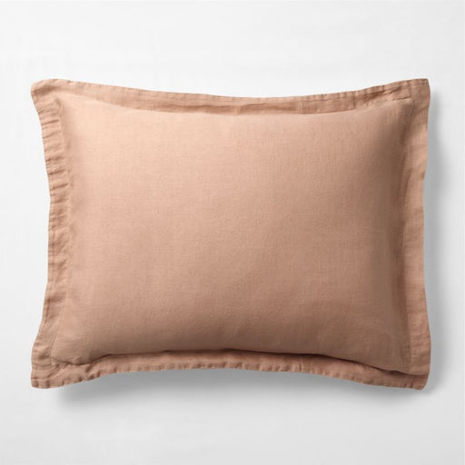 New Natural Hemp Terracotta Euro Bed Pillow Sham