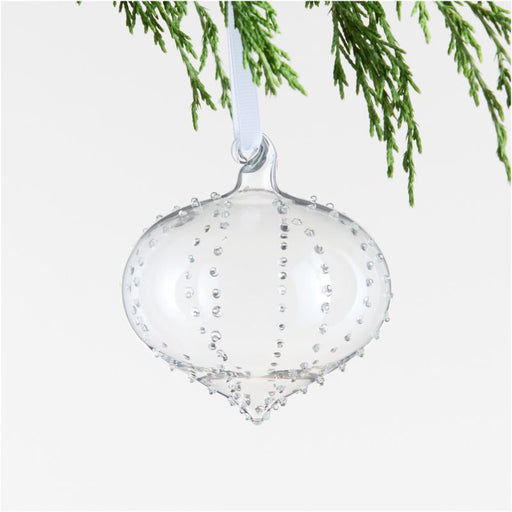 Hobnail Glass Onion Christmas Tree Ornament