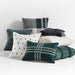 Spruce Green Felted Wool Plaid 22"x15" Holiday Throw Pillow Cover