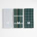 Holiday Green Plaid and Stripe Organic Cotton Dish Towel, Set of 3